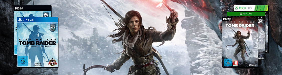 RISE OF THE TOMB RAIDER<br /><span><a href='http://www.tombraider-game.de/rise-of-the-tomb-raider'>Jetzt für PS4, PC, Xbox One & Xbox 360 erhältlich!</a></span>