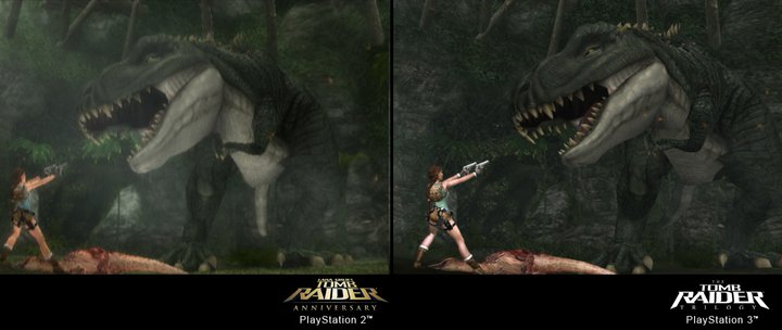 Tomb Raider Trilogy PS2/PS3 - Vergleichs-Screenshot